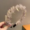Diadema de Malla Plisada con Pedrería para Mujer, Estilo Coreano de Lujo de Alta Gama, Versátil para Salir, Accesorio para el Cabello