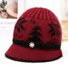 Chapéu de Inverno Feminino 2026 Novo Estilo Chapéu Balde de Proteção contra Frio Chapéu Quente de Mãe Meia-idade e Idosos Chapéu de Lã Tricotado Espessado com Veludo