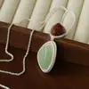 Collar Geométrico de Piedra Natural en Bloques de Color Estilo Ins Europeo y Americano para Mujer, Cadena de Cuello Versátil y Elegante