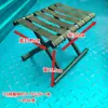 Mazar de Hierro para Entrenamiento de Estudiantes al Aire Libre con Respaldo Camping Pesca Bocetos Silla de Ocio Puesto de Barbacoa Plegable Mazar Plegable