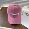 Ins gorra de béisbol de copa suave bordada con letras de moda para hombres y mujeres, combina con todo, algodón lavado envejecido, con visera, hace que la cara se vea pequeña