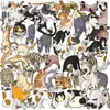 [Original] 50 Rasguños de Gato Creativos Graffiti Mascotas Pegatinas DIY Cuaderno Funda de Teléfono Computadora Pegatinas Impermeables
