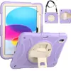 Comércio exterior para capa de couro com suporte invisível para iPad 10ª geração 10,9 polegadas rotativa 2022 compartimento para caneta concha protetora tripla prova