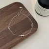 Pulsera de Plata Pura S999 con Lazo Estilo Coreano para Mujer, Estilo Mori de Nicho, Simple, Compacta, Exquisita, Joyería Fresca y Sencilla