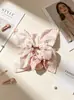 Goma de pelo cuadrada retro francesa para coleta, scrunchie artístico de estilo de hada, bufanda para mujer, accesorios, al por mayor en stock