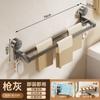 Estante para toallas de baño con ventosa, estante de almacenamiento montado en la pared sin perforaciones, baño, doble barra, estante para almacenamiento de inodoro, barra para toallas