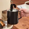 Jarra para espumar café estilo Binco com bico pontudo, utensílio profissional de aço inoxidável para armazenamento para espumar leite