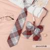 Camisa a rayas JK/DK estilo académico japonés y coreano rojo cianótico gris azul accesorios para hombre y mujer traje de cuello sin corbata