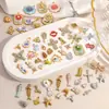 Yuhui Acessórios para Joias DIY de Aço Inoxidável Transfronteiriços Estilo Oceano Frutas com Diamantes Incrustados Pingente Banhado a Ouro para Avó Acessórios DIY