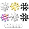 Llave multifuncional de copo de nieve herramienta de copo de nieve 18 en una llave de copo de nieve herramienta hexagonal octagonal de acero tarjeta de herramienta