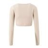 Cardigan Corto de Punto con Borde Ondulado Estilo Francés Europeo y Americano para Mujer Otoño Relajado Cuello Redondo Chaqueta Pequeña