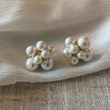 Pendientes de Perlas de Bola de Fuegos Artificiales Explosión Aguja de Plata Pendientes Elegantes de Moda Francesa Pendientes Elegantes de Alta Gama de Lujo Ligero