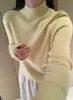 Half-turtleneck design, long-sleeved knit sweater for women, 2026 autumn/winter new collection, slimming and versatile base layer top, trendy
