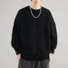 Moletom oversized de caimento solto estilo americano para homens plus size, blusa de gola redonda para primavera e outono, fabricante de comércio exterior transfronteiriço, manga longa tamanho grande