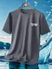 Camiseta de Malla de Hielo Transfronteriza para Hombre Verano Delgada Transpirable de Secado Rápido Camiseta Deportiva Holgada Casual Talla Grande Manga Corta