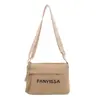 Bolsa casual lisa estilo universitário de um ombro bolsa casual da moda com letras 2026 nova bolsa tote grande capacidade da moda