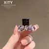 Novo Mini Prendedor de Cabelo de Garra Exquisito com Strass Estiloso Presilhas Laterais para Franja Elegante Versátil Presilhas Laterais para Testa