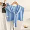 Nuevo Chal de Punto de Color Sólido, Delgado, Mezcla de Lana, Estilo Coreano para Mujer, Ropa Exterior Versátil para Primavera y Otoño, Chaleco Decorativo