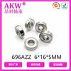 696Azz 6*16*5mm Z3P5 Cubierta Blanca Placa Lisa Rodamiento de Motor