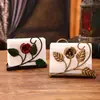 Porta Servilletas Creativo de Hierro Forjado con Forma de Rosa, Estilo Vintage, para Almacenamiento en Sala de Estar del Hogar, Organizador de Servilletas de Mesa para Hotel y Restaurante