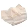 Calcinha feminina em jacquard com laço vazado, antibacteriana 10A, entrepernas alongada, cintura média de alta qualidade, modelagem justa ao quadril, ideal para adolescentes, estilo colegial.