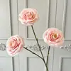 Loja de Flores Rosa Flor de Bolha Simulação Barbie 3 Cabeças Cenário de Check-in Decoração Suave Arranjo de Flores Flores Decorativas Flores Simulação para Casamento