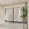 Suporte para Vestido de Noiva Preto de Chão Loja de Vestidos de Noiva Rack de Exibição Fashion Cabideiro para Qipao Vestido de Festa Prateleira de Exibição