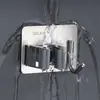 Gancho para mopa de acero inoxidable, clip para mopa, montado en la pared, clip para escoba sin taladro, gancho de metal para baño, gancho adhesivo