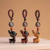 Chaveiro Pingente de Veado de Sândalo Pingente Fofo Pingente de Celular Presente para Casal Masculino e Feminino