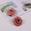 Cabeça de Flor Rosa com Diamante Vintage Flor Artificial Decoração de Casa Sala de Estar Flor de Seda Mesa de Café Tampo de Mesa Arranjo de Decoração