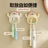 Soporte para Cepillo de Dientes de Oso Lindo Sin Perforaciones Colgante de Pared Dibujos Animados Hogar Baño Estante de Almacenamiento Soporte Doble para Cepillos de Dientes Opcional Multicolor