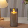 Control Remoto Transfronterizo Luz de Vela Electrónica LED Portavasos Acrílico Vela Gris Morandi Luz de Atmósfera Romántica para Bodas Venta al por Mayor
