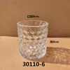 Copo de Vidro Transparente Personalizado para Vela Copo Vazio Decoração de Sala de Estar Frasco de Aromaterapia Copo para Vela de Soja Suporte de Vela de Cristal
