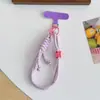 Cordón para Teléfono Color Dopamina Botón Cuerda Corta Llavero Correa para la Muñeca Anti-Pérdida Cuerda para Bolso Cordón Corto Tejido