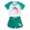 Traje de Verano para Niñas Traje de Verano Delgado para Niños 2025 Nuevo Estilo Camiseta de Manga Corta y Shorts de Dos Piezas para Niña