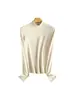 Camiseta básica feminina com absorção de umidade e respirável, nova roupa íntima antibacteriana para outono e inverno, corte justo, pode ser usada como camada externa, camiseta de manga longa para mulheres