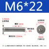 Tornillo de cabeza hexagonal plana CM de acero inoxidable 304, cabeza delgada, tornillo de cabeza plana grande C M2M2.5M3M4M5M6M8