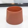 Vaso de vidrio con protección de grano vertical, cubierta de silicona, vaso aislante, recto, engrosado, cubierta aislante universal