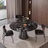 Mesa de Jantar Minimalista de Luxo Leve Hotel Casa Sala de Estar Pedra de Luxo Italiana High-End Pequeno Apartamento Clube Mesa de Jantar Simples Atacado
