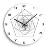 Movimiento de cuarzo duradero simple patrón visual 3D acrílico silencioso moderno reloj de pared