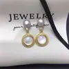 Pendientes de Perlas de Agua Dulce Naturales Zhuji para Mujer, Redondos Geométricos de Nácar, Estilo Dinámico, Perlas de Botón, Venta al por Mayor, Dropshipping