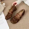 Sapatos Femininos Mary Jane Retro de Camurça com Cadarço 2026 Outono Novo Sapatilhas de Bico Quadrado Estilo Confortável de Calçar