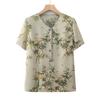 Camiseta de Verano de Manga Corta para Mujer de la Tercera Edad Camiseta de Verano de Abuela Camiseta Pequeña para Madre de 60 Años Ropa para la Tercera Edad traje