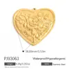 Accesorios de Joyería de Acero Inoxidable Transfronterizos, Colgantes de Flor con Goteo de Aceite, Colgantes de Amor Personalizados, Colgantes de Gato y Perro con Incrustaciones de Circonita y Diamante