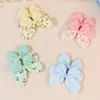 Estilo Coreano Preenchido com Algodão Laço Dupla Face DIY Semi-Acabado Estampado à Mão Roupas Decorativas Acessórios para Bebê Acessórios Atacado
