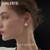 Pendientes de Plata de Ley S925 con Cierre de Mariposa, Trébol de Cuatro Hojas Brillante para Mujer, Lujo Ligero, Gama Alta, Elegantes, para Uso Diario, Exquisitos, Únicos y Hermosos