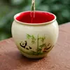 Fabricante de Accesorios de Cerámica para Té Panda Paradise: Taza para lavar té, Cubo de agua para té, Esterilla de té, Contenedor de residuos de té para mesa