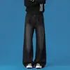 Nuevos Jeans Lavados Desgastados Estilo Americano para Hombre Otoño 2026 - Pantalones Largos de Mezclilla de Bambú 320g para Adolescentes