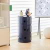 Armário Estreito de Plástico para Armazenamento Infantil Mesa de Cabeceira Nórdica Pequena Redonda Simples Moderno Armário de Armazenamento para Sofá de Casa Armário