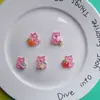 Fruta Rosa Luminosa Capibala Resina Accesorios Joyería DIY Accesorios de Gel Crema Pasador Material Hecho a Mano DIY